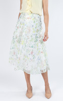 Willa Floral Skirt - White