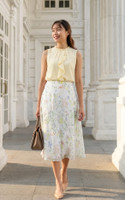 Willa Floral Skirt - White