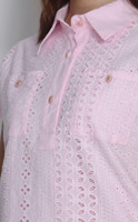 Sera Eyelet Shirt - Pink