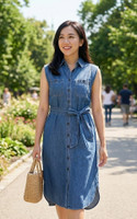 Tiara Denim Dress - Denim