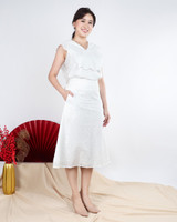Josie Eyelet Skirt - White