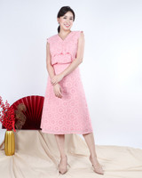 Josie Eyelet Top - Pink