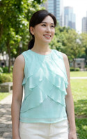 Layla Layered Chiffon Top - Mint