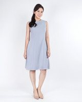 Emma Contour Work Dress - Ice Blue Grey