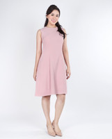 Emma Contour Work Dress - Dusty Pink