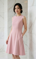 Emma Contour Work Dress - Dusty Pink