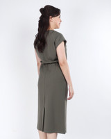 Zender Drawstring Tee Dress - Olive
