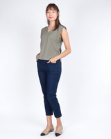 Anita Sleeveless V-Neck Top - Olive