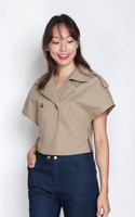 Brielle Trench Inspired Jacket - Dark Khaki
