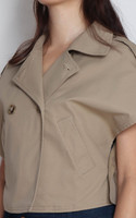 Brielle Trench Inspired Jacket - Dark Khaki