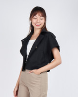 Brielle Trench Inspired Jacket - Black