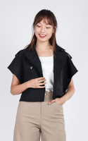 Brielle Trench Inspired Jacket - Black