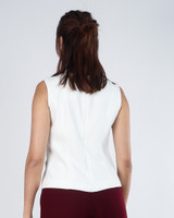 Kayla Overlap Vest Top - White