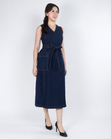 Arwen Denim Midi Dress - Denim