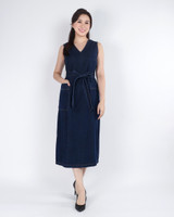 Arwen Denim Midi Dress - Denim