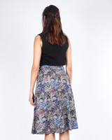 Althea Batik Wrap Midi Skirt - Blue