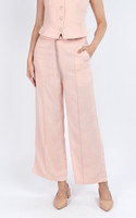 Taya Tailored Wide Leg Pants - Peach Pink