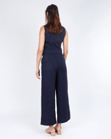 Taya Tailored Wide Leg Pants - Navy