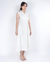 Yunise Linen Utility Midi Dress - White