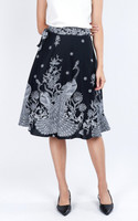 Indira Batik Wrap Skirt - Monochrome