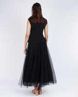 Clarien Tailored Wrap Top - Black