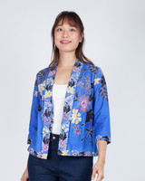 Soraya Batik Kimono Jacket - Cobalt
