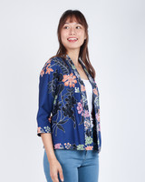Soraya Batik Kimono Jacket - Navy