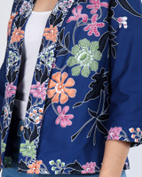 Soraya Batik Kimono Jacket - Navy