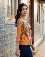Soraya Batik Kimono Jacket - Orange