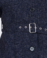 Zella Tweed Button Top - Navy