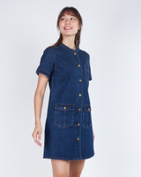 Carlos Button Down Denim Dress - Denim