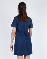 Carlos Button Down Denim Dress - Denim