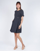 Mirelle Panelled Pleat Dress - Grey