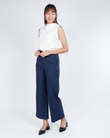 Salene Linen Pants - Navy