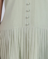 Verina Pintuck Drop Waist Dress - Sage