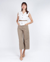 Jowelle Cropped Pants - Khaki