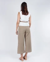 Brinna Linen Button Top - White