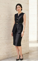 Arden Midi Pencil Skirt - Black