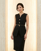 Arden Midi Pencil Skirt - Black