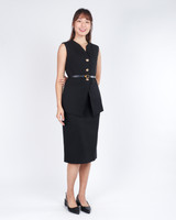 Arden Midi Pencil Skirt - Black