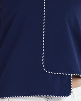 Yunna Uneven Hem Top - Navy