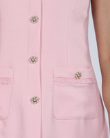 Loretta Button Sheath Dress - Pink