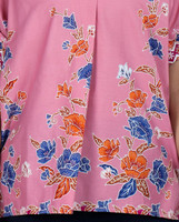 Tayaka Batik Kaftan Top - Pink