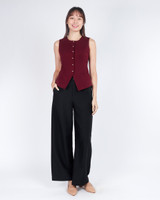 Lyra Vest Top - Burgundy