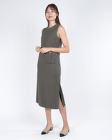 Nanda Midi Tee Dress - Olive