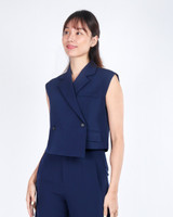 Aspen Tux Vest Top - Navy