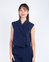 Aspen Tux Vest Top - Navy