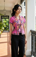 Yara Batik Kebaya Top - Pink