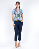 Yara Batik Kebaya Top - Sky Blue
