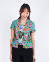 Yara Batik Kebaya Top - Jade